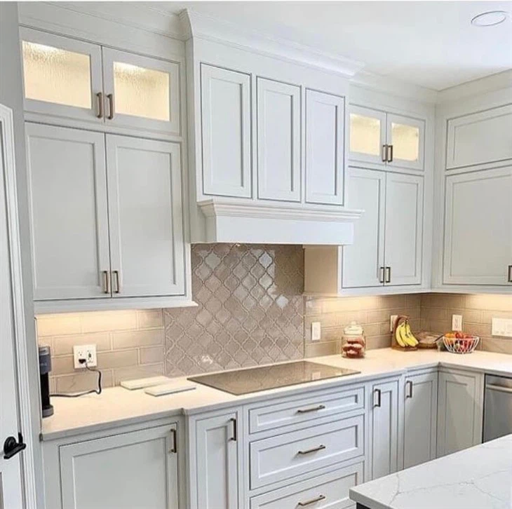 Panel Flat Door Wooden Kitchen Cabinet